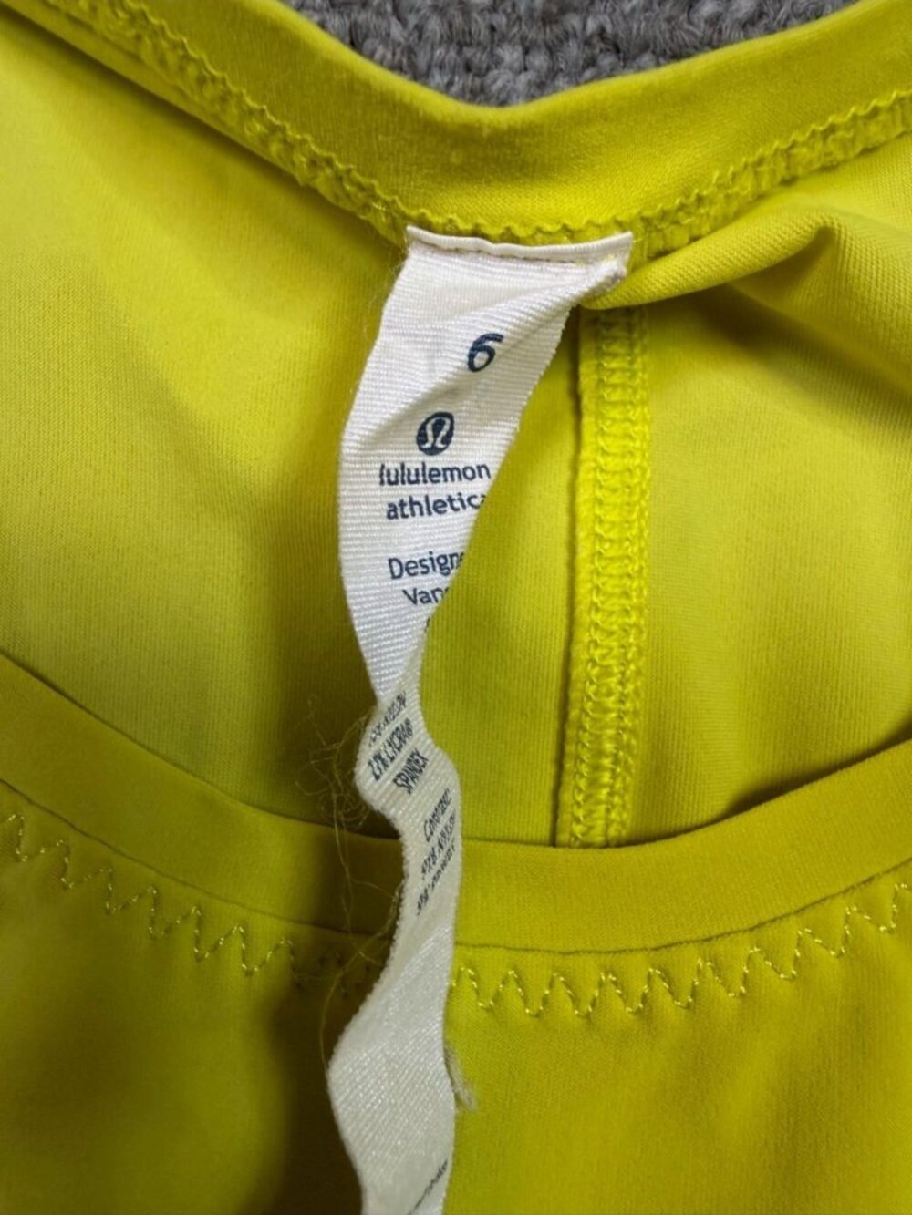 Lululemon Runbeam Long Sleeve Top 6 Split Pea Yellow Stretch Running Shirt - Picture 3 of 7